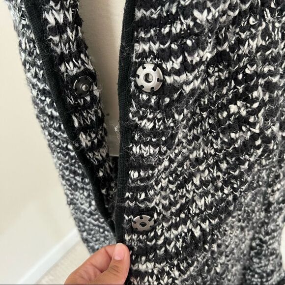 Free People Last Dance Duster cardigan black white S - Picture 4 of 12